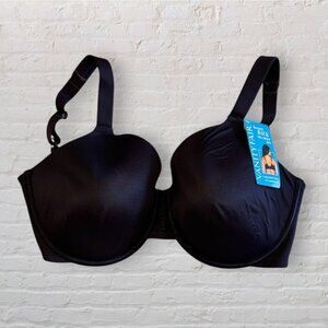 NWT VANITY FAIR 76380 Full Figure Beauty Back Underwire Smoothing Bra Black 34H